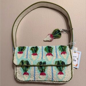New Release India Beaded Bag Radishes with Radish Bag Charm (Price is Firm)